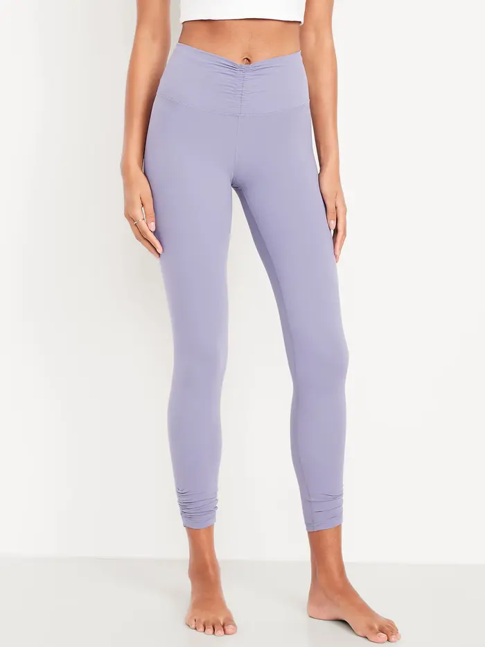 High-Waisted StudioSmooth Ruched Leggings - Lunar Path