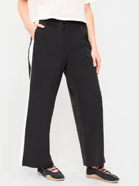 High-Waisted TrekTech Lightweight Woven Active Pants - Black Jack — view 4