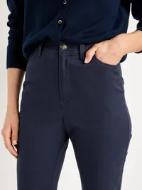 High-Waisted Uniform Boot-Cut Pants - Navy Captain — view 4