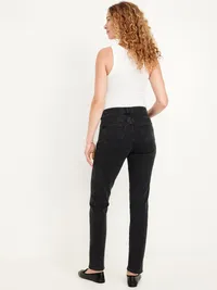 High-Waisted Vintage Slim Jeans - Washed Black — view 3