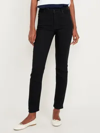 High-Waisted Wow Straight Ankle Jeans - Black Jack — view 2