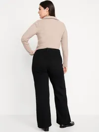 High-Waisted Wow Wide-Leg Jeans - Black Jack — view 5