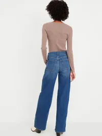 High-Waisted Wow Wide-Leg Jeans - Medium Wash — view 3
