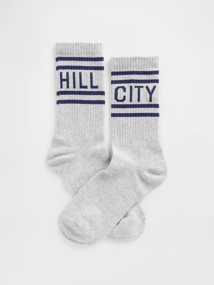 Hill City Crew Socks - light grey