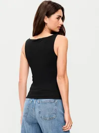 Hug Double-Layer Boatneck Top - Black Jack — view 2