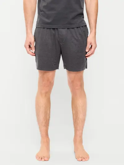 Jersey-Knit Pajama Shorts - Black Jack