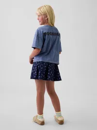 Kids Active Skort - Navy floral — view 3