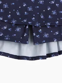 Kids Active Skort - Navy floral — view 4