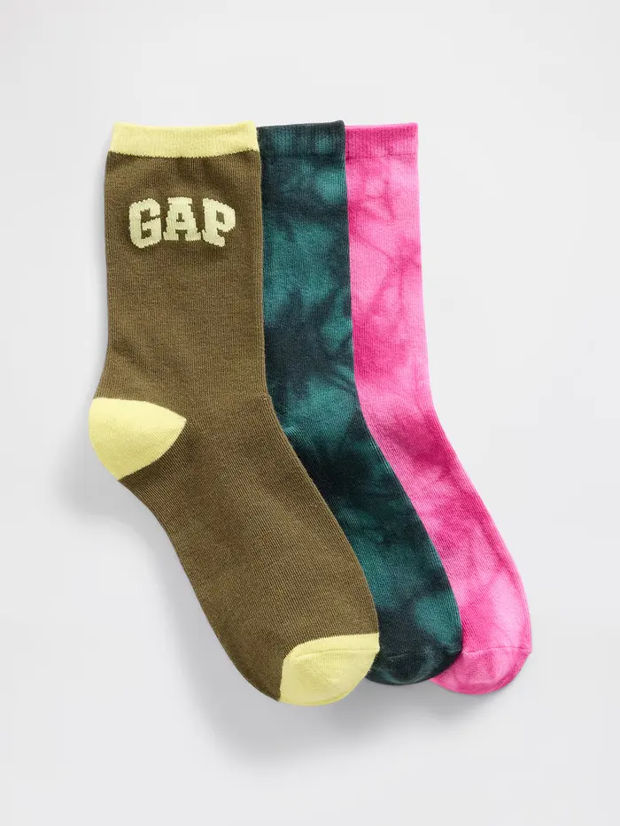 Kids Crew Socks (3-Pack) - Multi logo