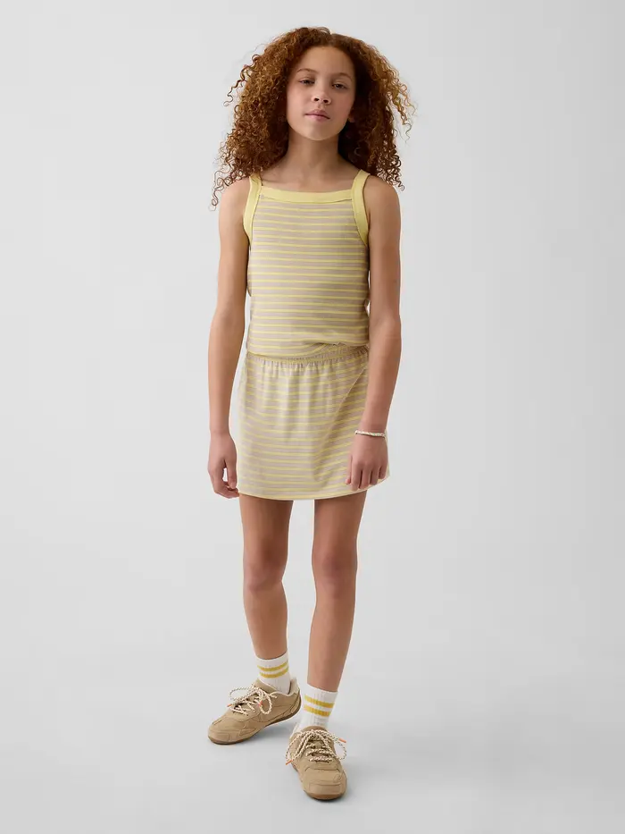 Kids Easy Skort - Yellow stripe