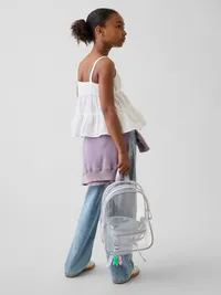 Kids Jelly Backpack - Clear shimmer — view 2