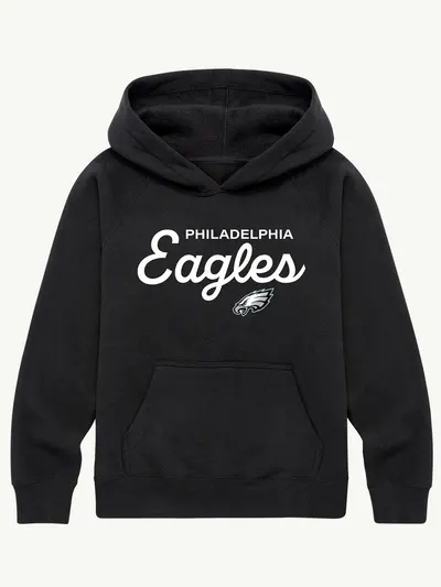 Kids NFL Signature Script Pullover Hoodie - Eagles