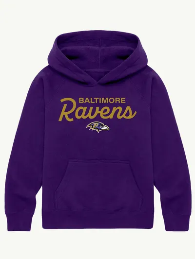 Kids NFL Signature Script Pullover Hoodie - Ravens