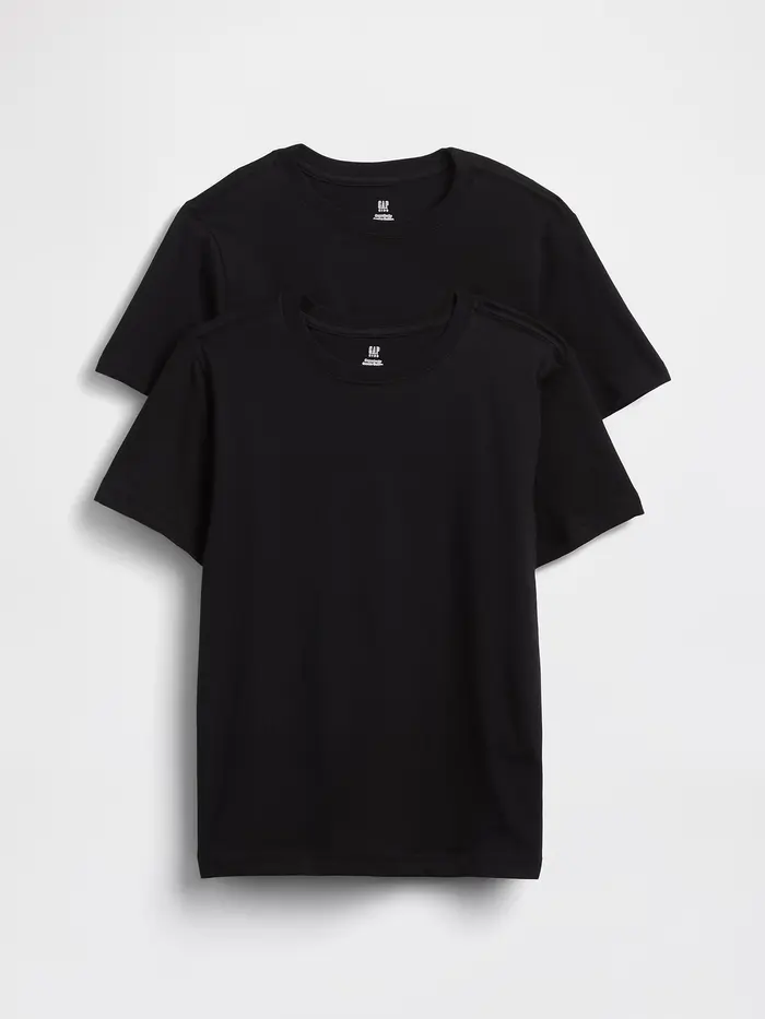Kids Organic Cotton Undershirt (2-Pack) - True black