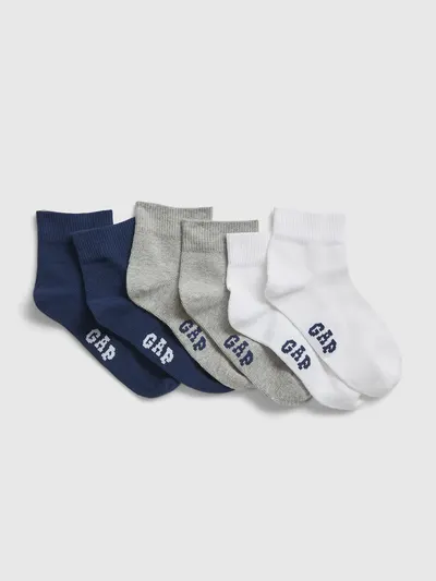 Kids Quarter Crew Socks (3-Pack) - Multi