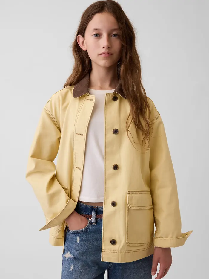 Kids Relaxed Barn Jacket - Maize yellow