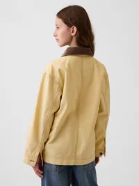 Kids Relaxed Barn Jacket - Maize yellow — view 3