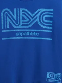 Kids Relaxed Graphic Sweatshirt - Active blue — view 5
