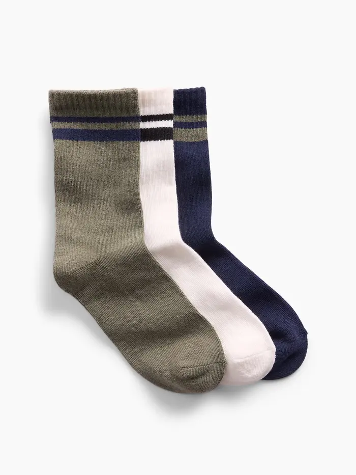 Kids Varsity Crew Socks (3-Pack) - Multi