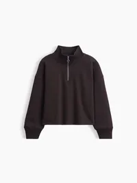 Kids VintageSoft Oversized Quarter-Zip Pullover - Terra brown — view 5