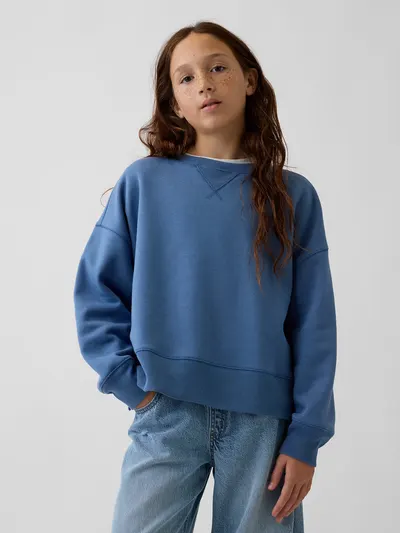 Kids VintageSoft Oversized Split-Hem Sweatshirt - Bainbridge blue