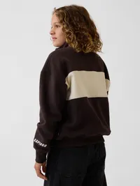 Kids VintageSoft Quarter-Zip Pullover - Terra brown — view 3