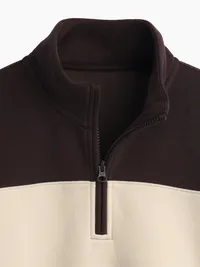 Kids VintageSoft Quarter-Zip Pullover - Terra brown — view 5