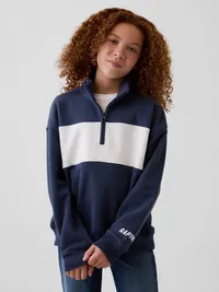 Kids VintageSoft Quarter-Zip Pullover - Vintage navy — view 2