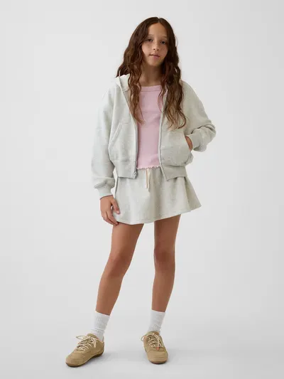 Kids VintageSoft Skort - Light grey heather