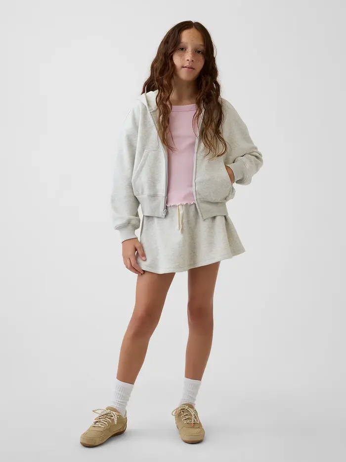 Kids VintageSoft Skort - Light grey heather