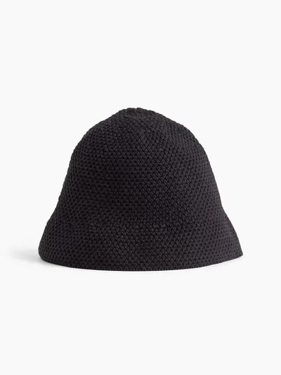Knit Bucket Hat - Black