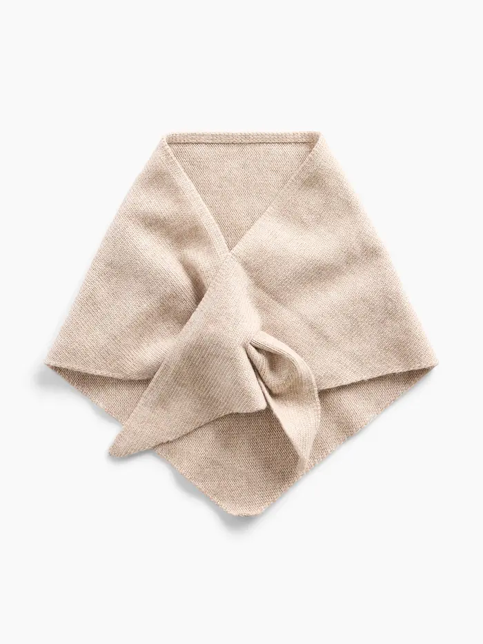 Knit Triangle Scarf - Cobblestone