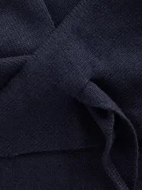 Knit Triangle Scarf - Navy uniform — view 4