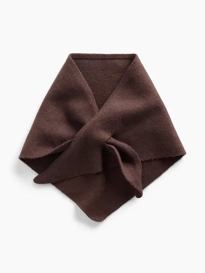 Knit Triangle Scarf - Terra brown