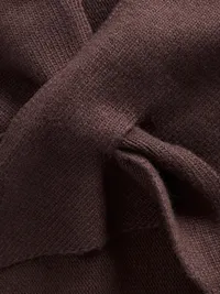 Knit Triangle Scarf - Terra brown — view 4