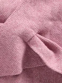 Knit Triangle Scarf - Wispy mauve — view 4