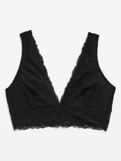 Lace Longline Bra - Black Jack