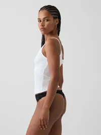 Lace Thong - True black — view 2