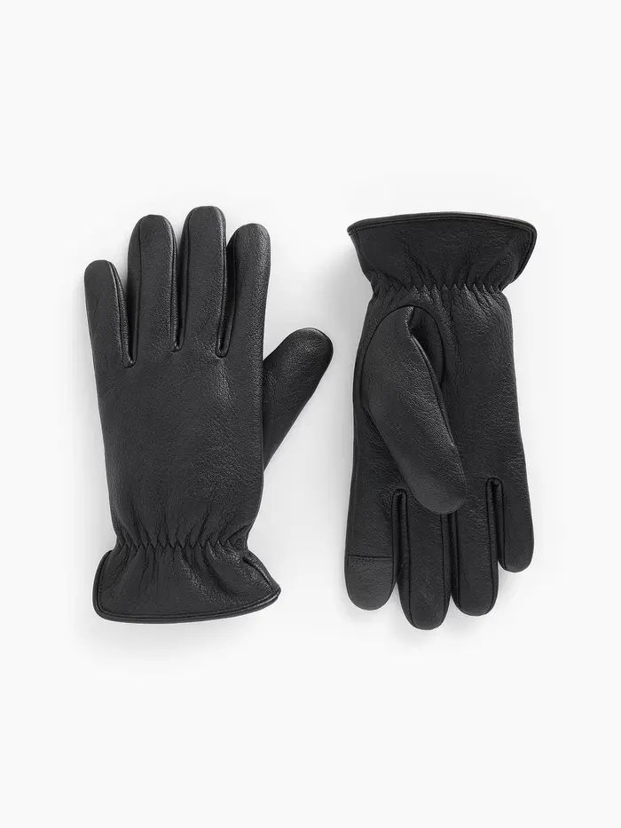 Leather Gloves - BLACK