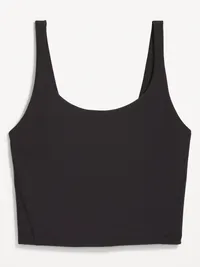 Light Support PowerSoft Longline Sports Bra - Black Jack — view 3