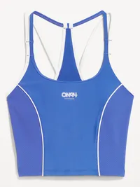 Light Support PowerSoft Longline Sports Bra - CRAYON BLUE — view 4