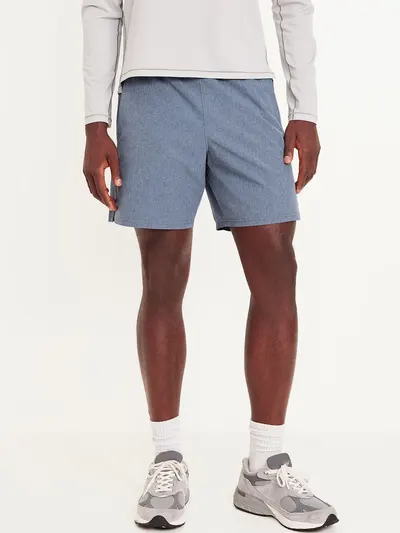 Lined Essential Woven Workout Shorts -- 7-inch inseam - Wintry Waters