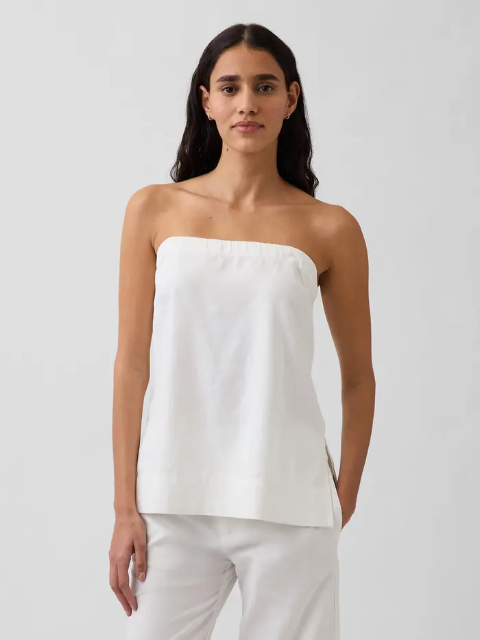 Linen-Blend Cami - New off white