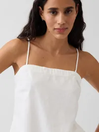 Linen-Blend Cami - New off white — view 4