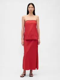 Linen-Blend Cami - Washed red — view 2