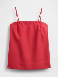 Linen-Blend Cami - Washed red — view 5