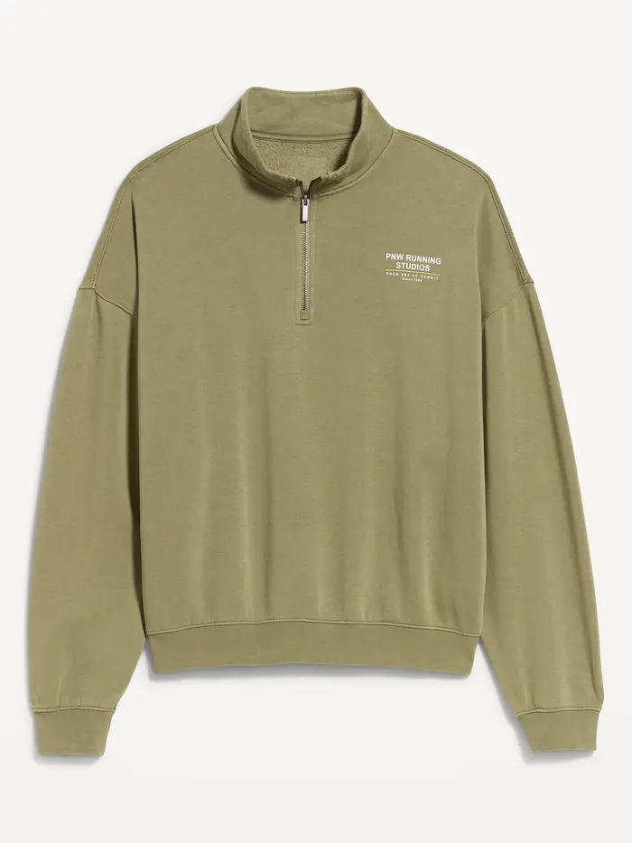 Lived-In Pro Quarter Zip - Dill Caper