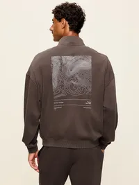 Lived-In Pro Quarter Zip - Glacial Stone — view 2