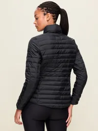 Long-Sleeve Chevron Puffer Jacket - Black Jack — view 2