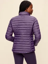 Long-Sleeve Chevron Puffer Jacket - Nebula — view 2